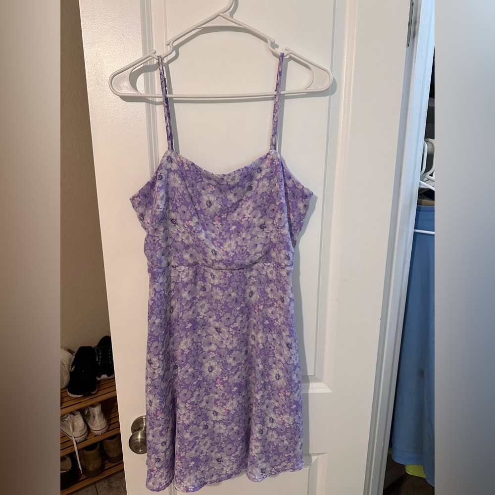 Purple floral dress